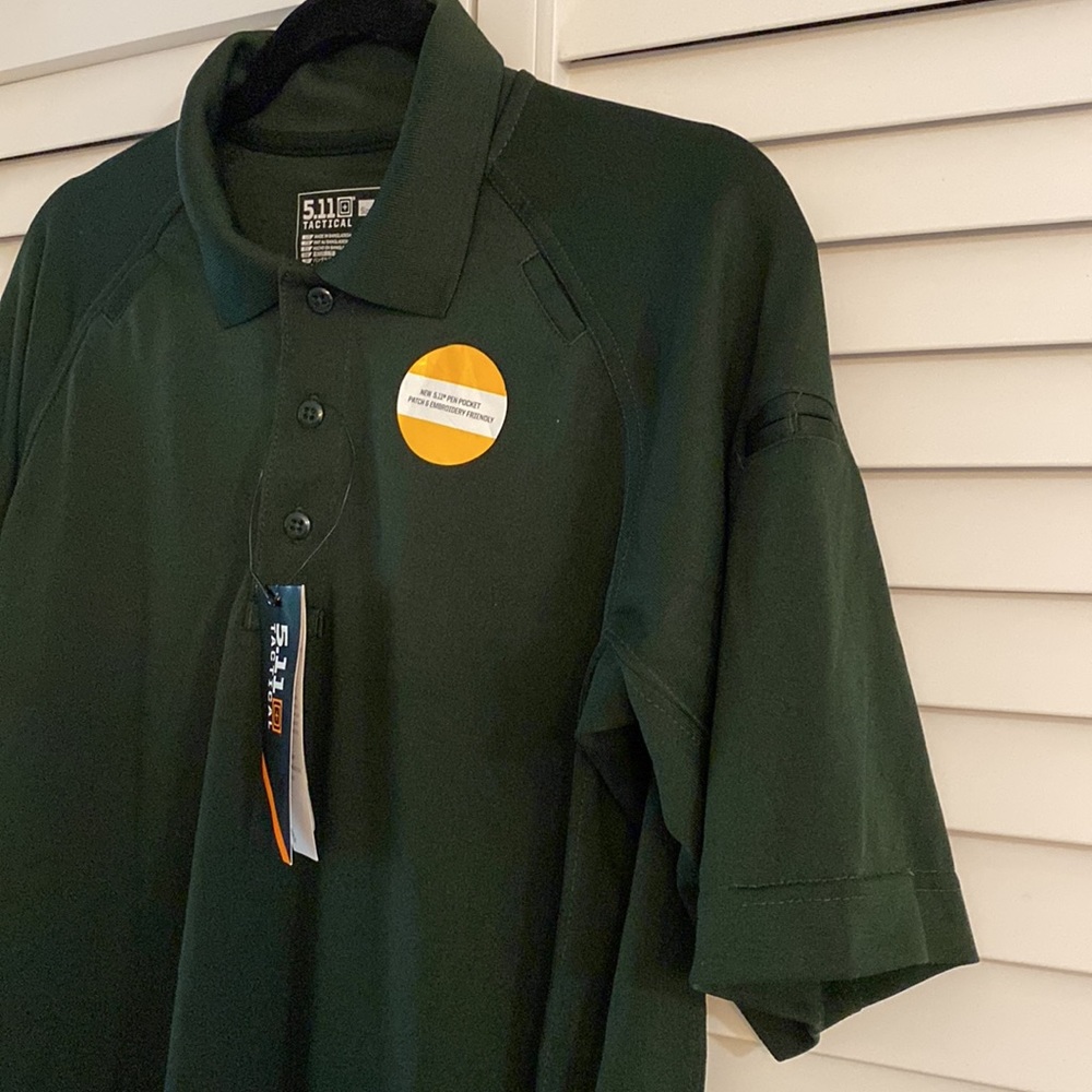 5.11 Tactical men’s performance shirt sleeve polo (71049) Green Small NEW - Picture 6 of 11